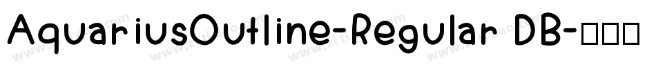 AquariusOutline-Regular DB字体转换